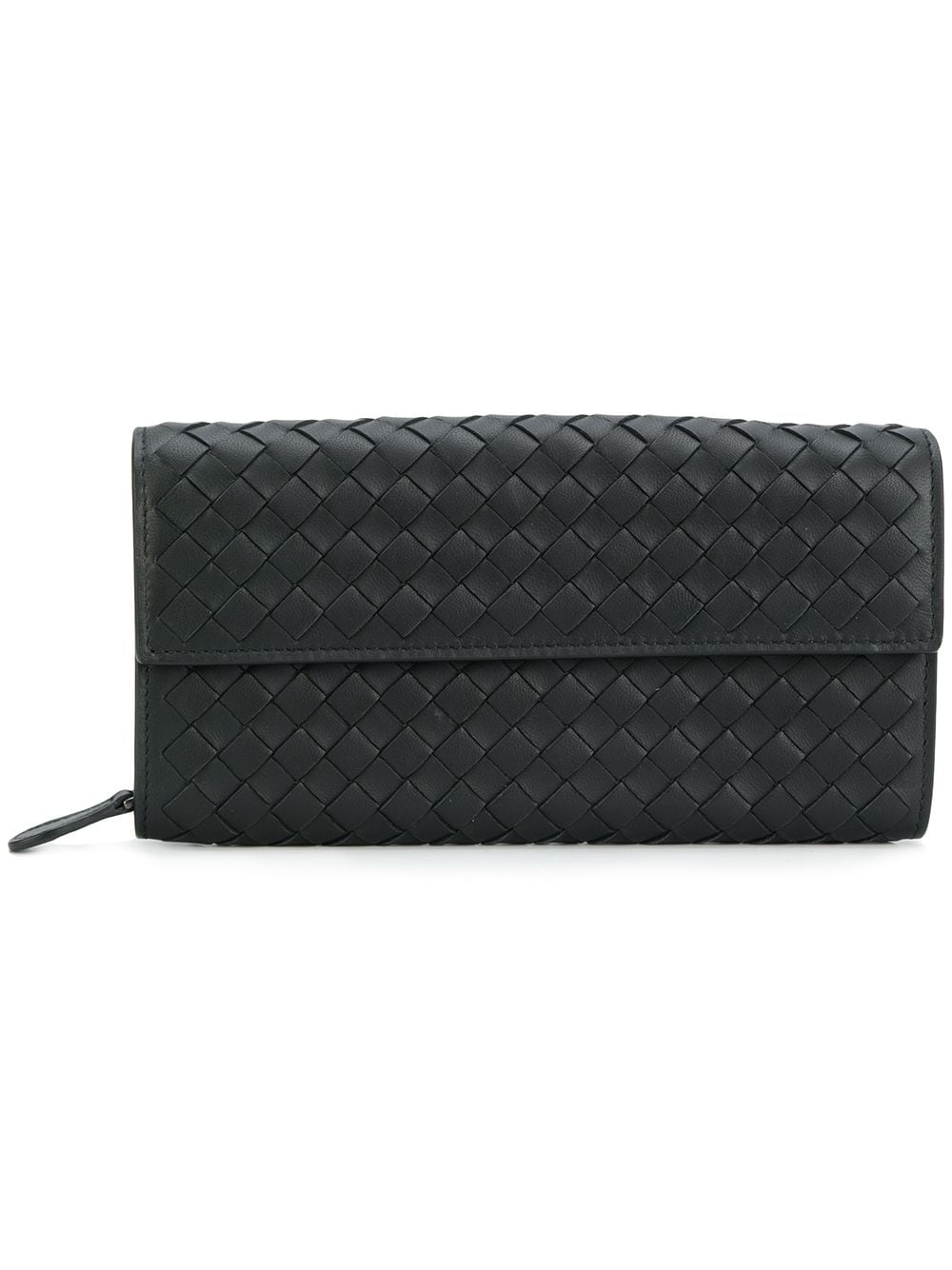 intrecciato weave continental wallet - 1