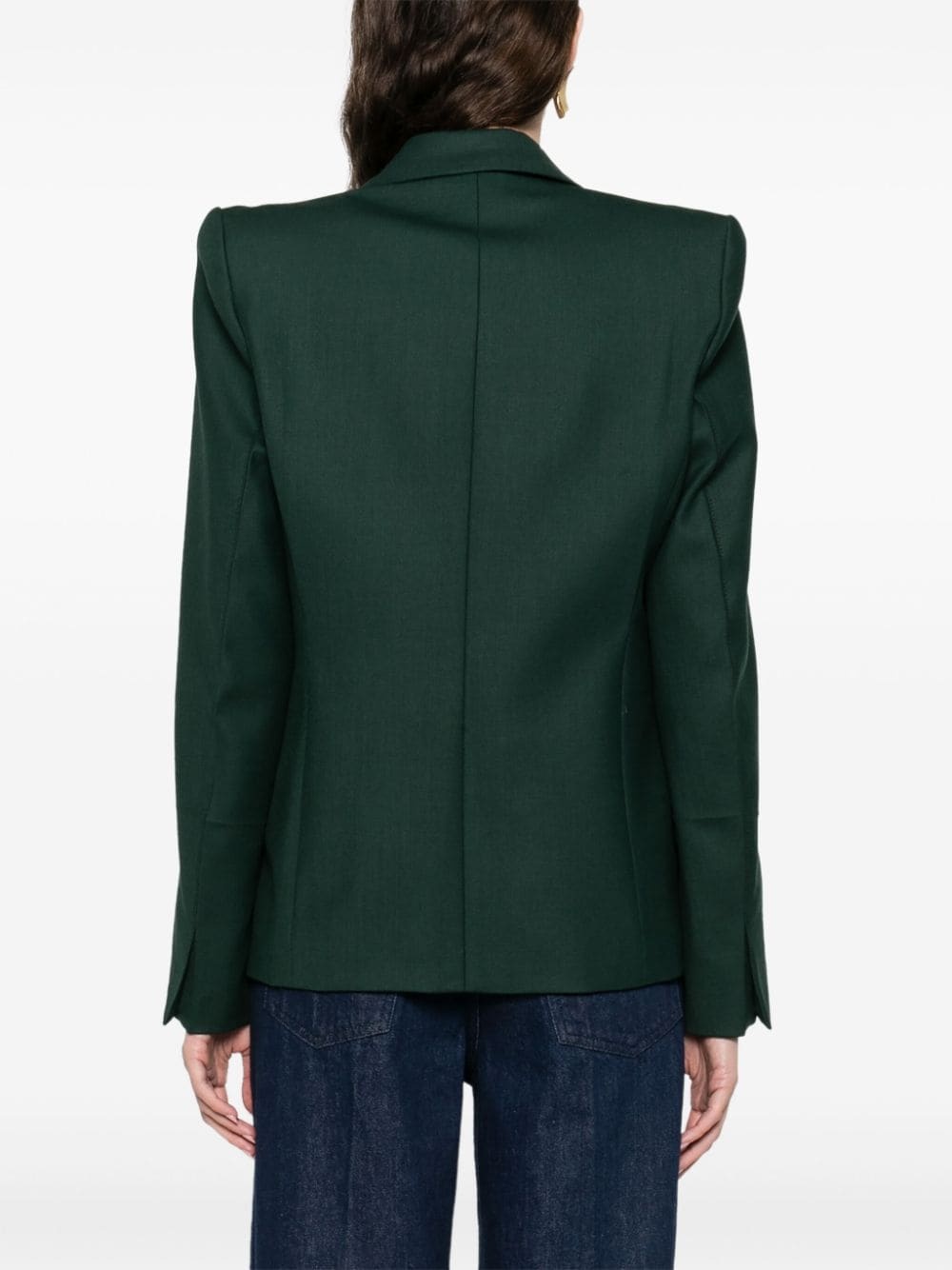 pointed-shoulder blazer - 4