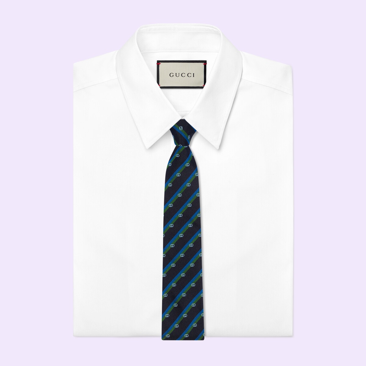 Interlocking G silk jacquard tie - 2