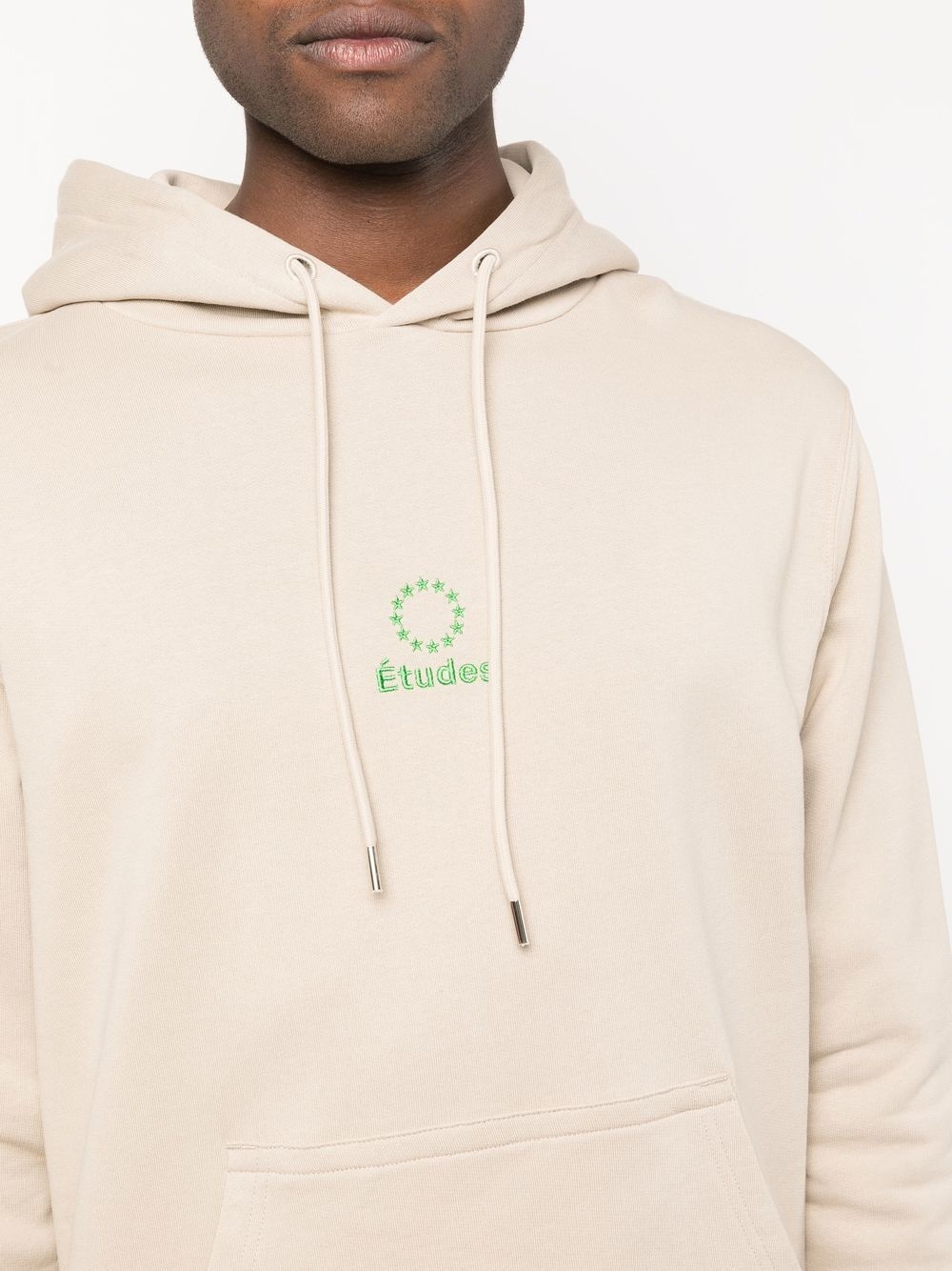 logo-embroidered organic cotton hoodie - 5