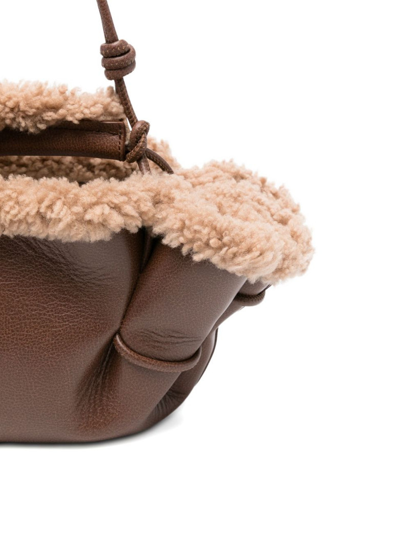 leather shearling tote bag 4