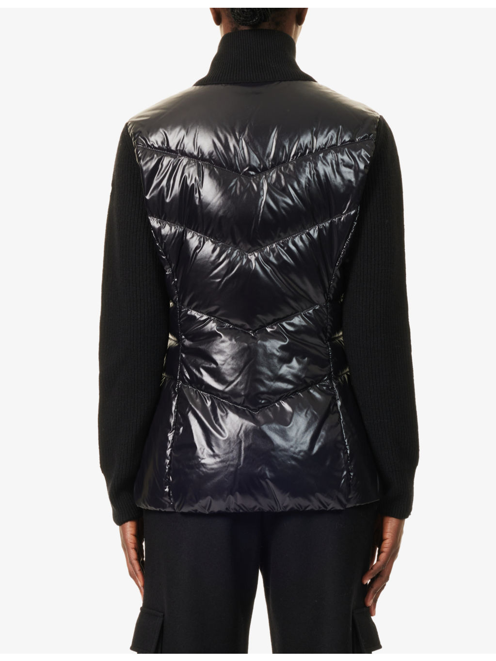 Knitted high-neck slim-fit shell-down jacket - 4