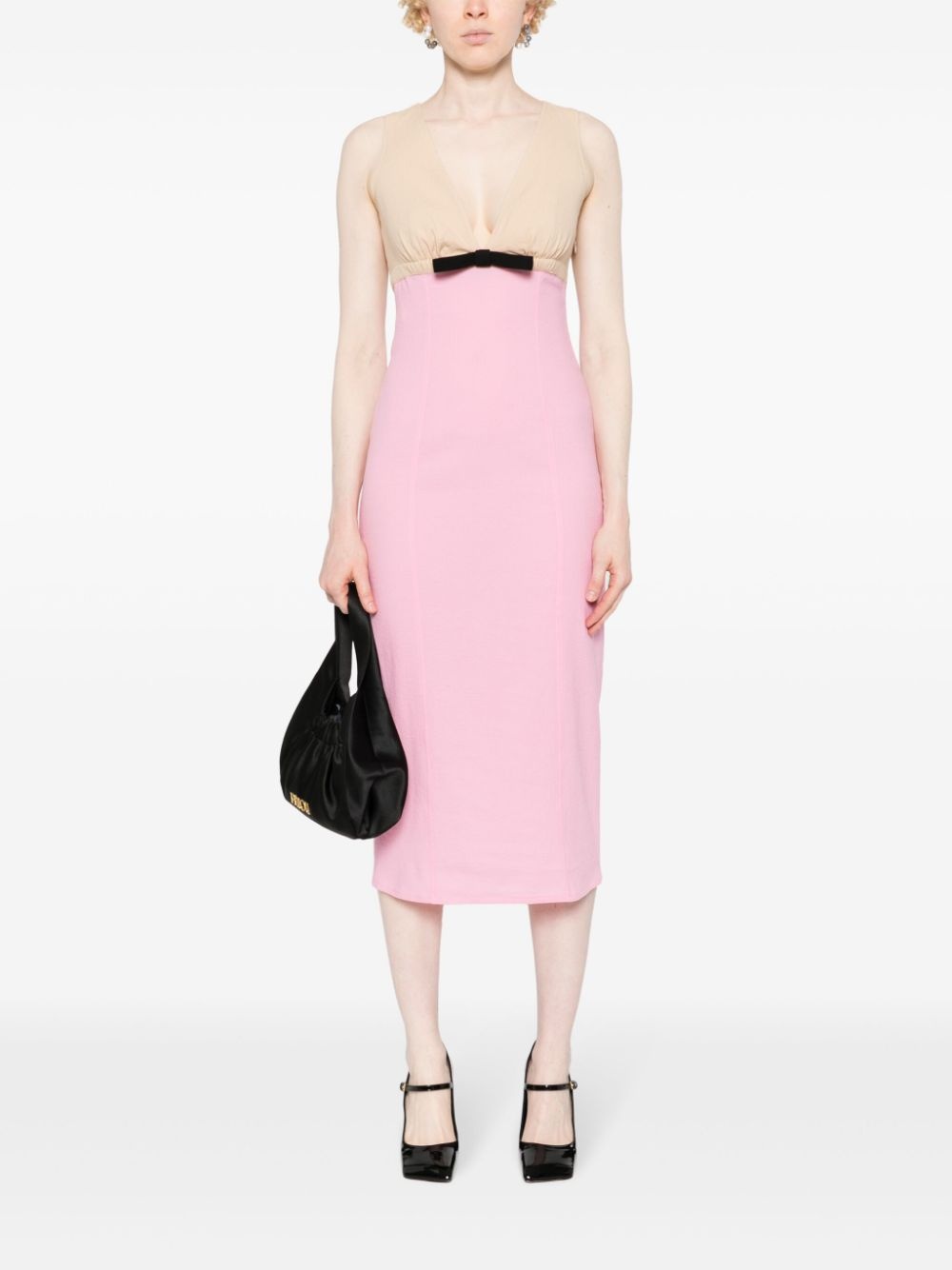 two-tone midi dress - 2