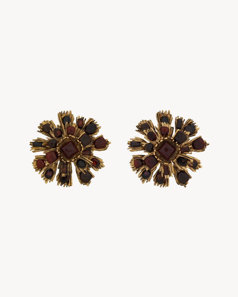 SUNBURST EARRINGS IN RESIN AND GLASS 1