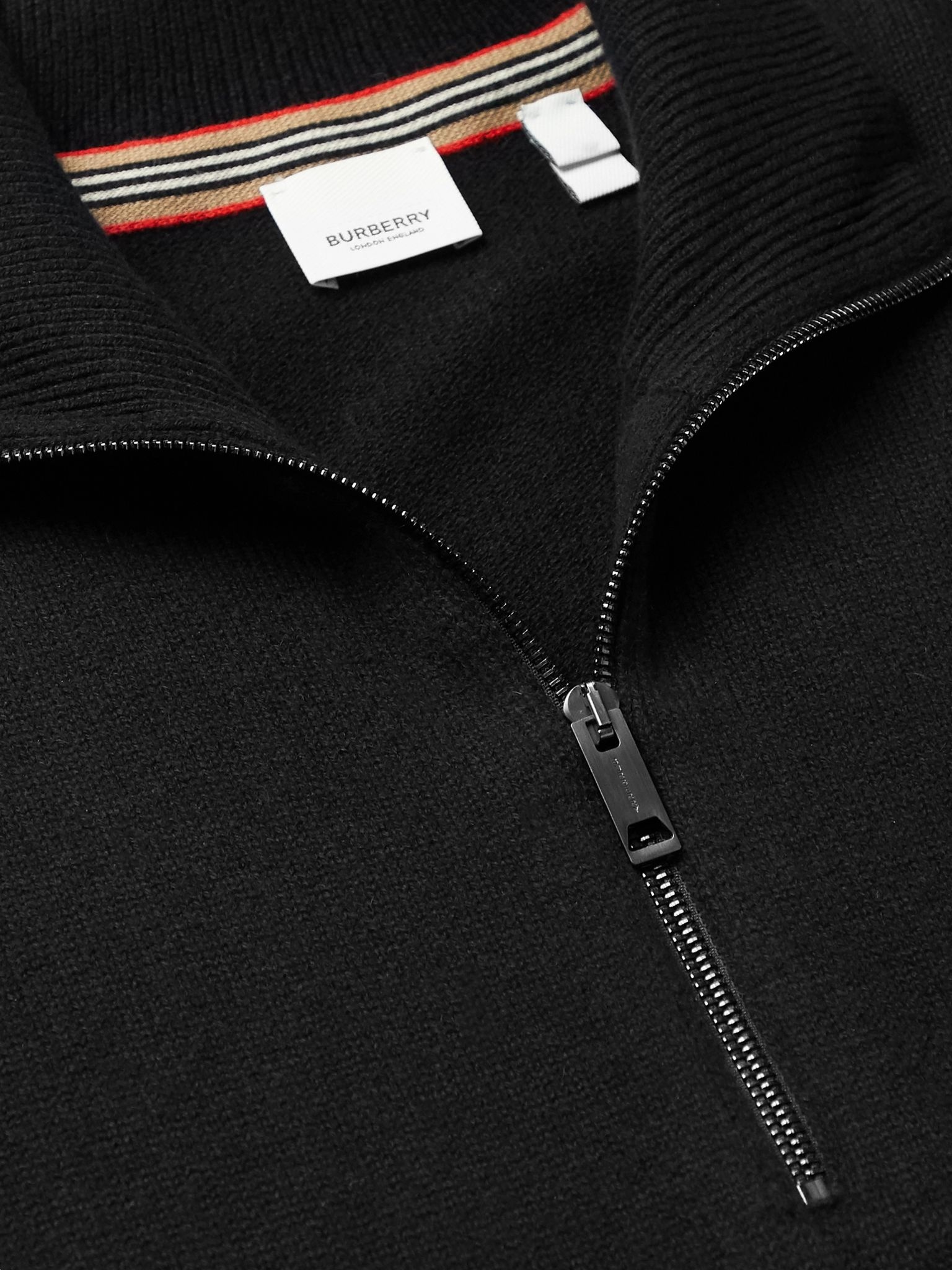 Logo-Embroidered Cashmere Half-Zip Sweater - 5