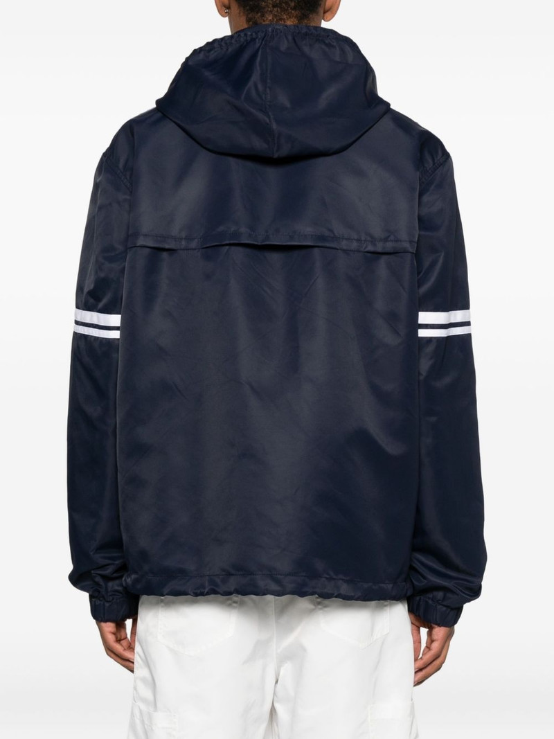 hooded stripe-detail jacket 4