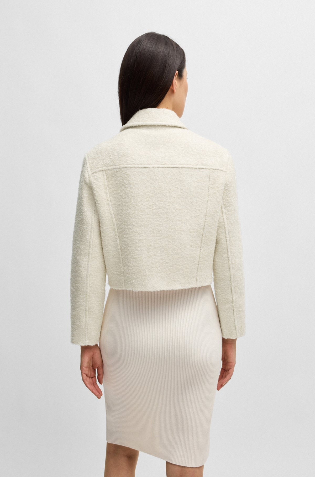 ZIP-UP JACKET IN BOUCLÉ FABRIC - 4