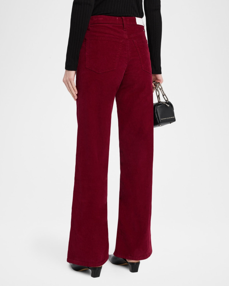 Studded Wide Flare Corduroy Pants 3