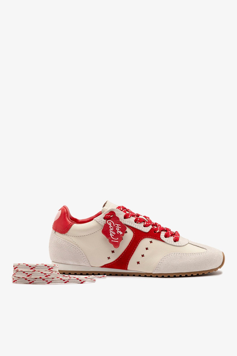 Stella Amore Mule In Ivory and Scarlet Leather 4