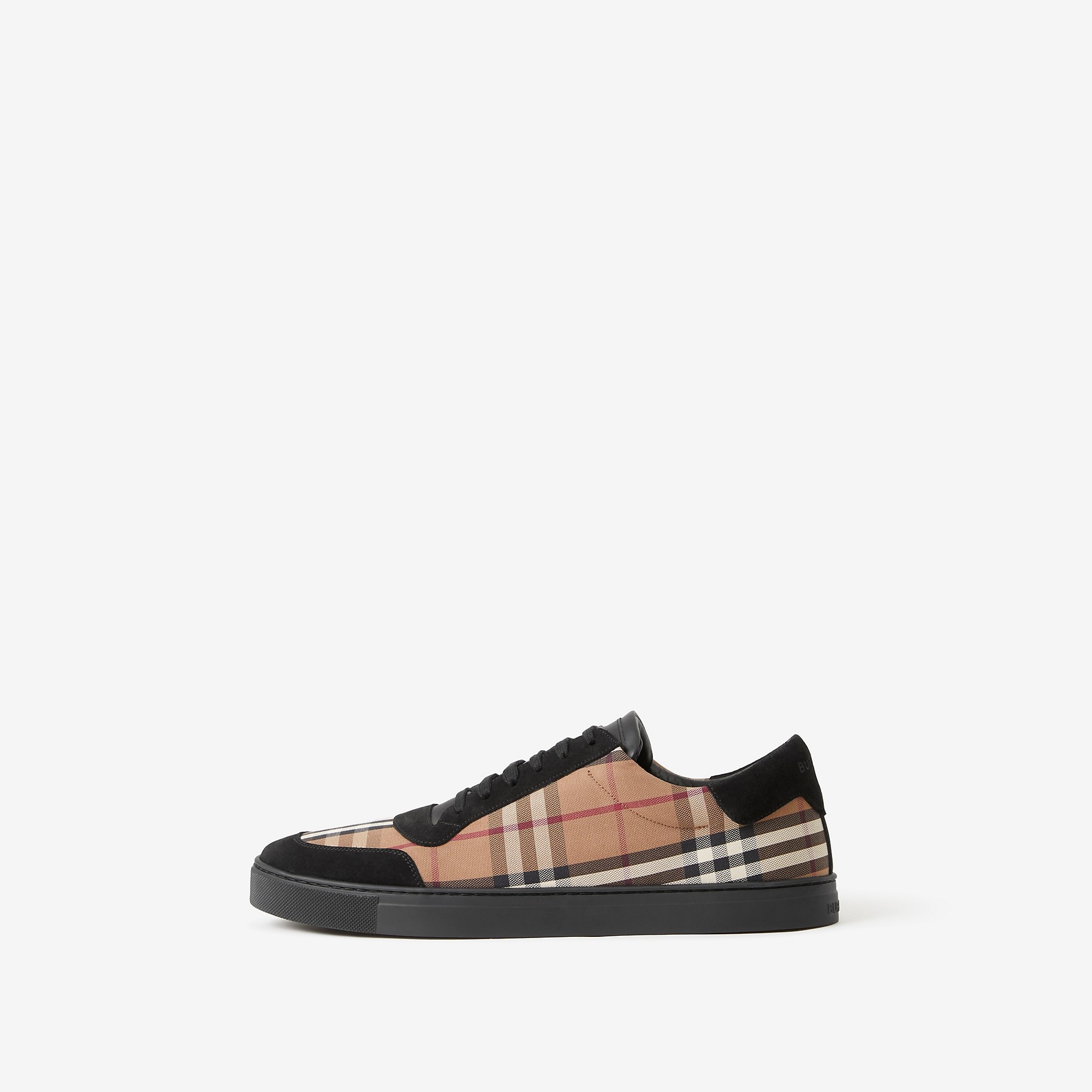 Vintage Check Cotton and Suede Sneakers - 6