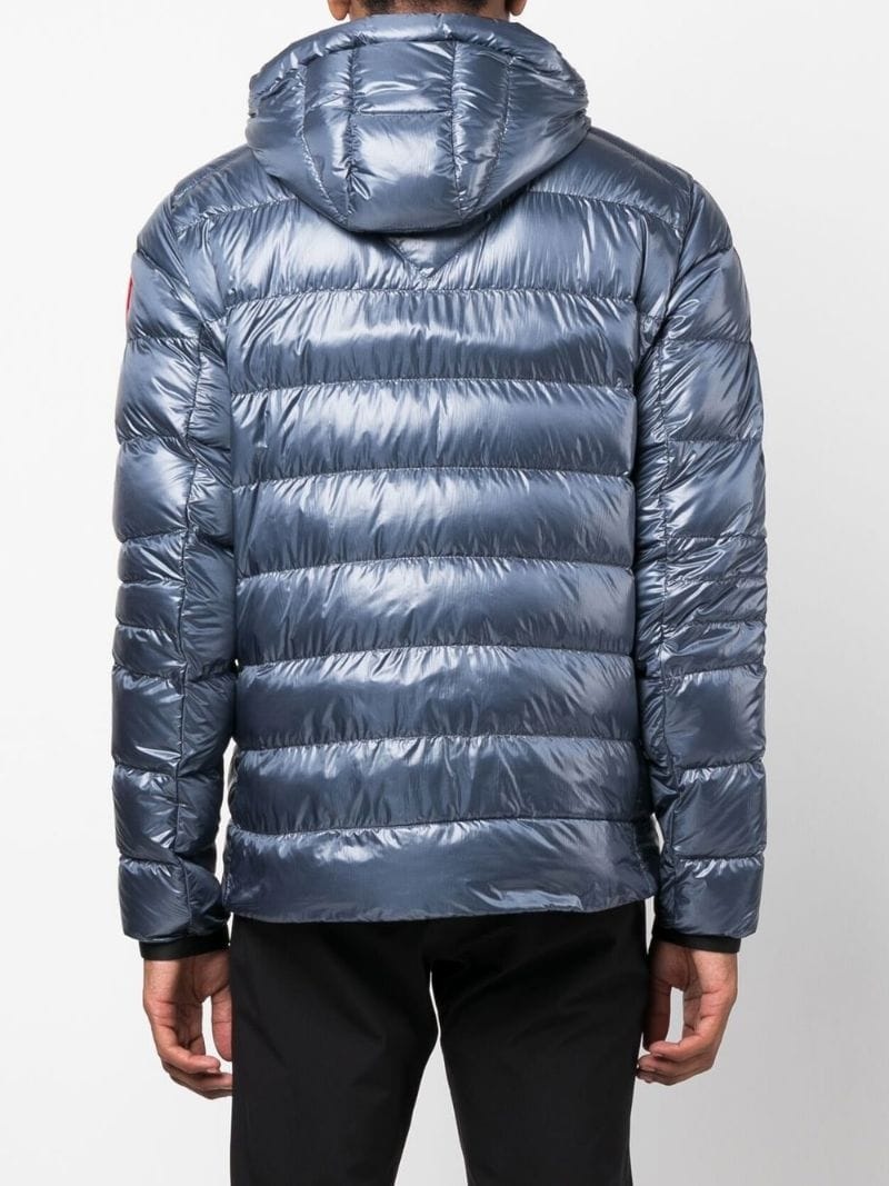 logo-patch padded down jacket - 3
