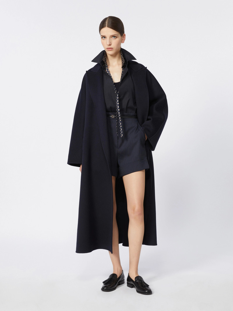 Max Mara Denim-look cotton shorts - MIDNIGHTBLUE outlook