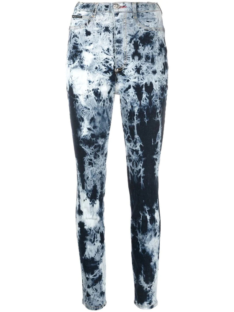 bleached high-waisted 마른 청바지 1