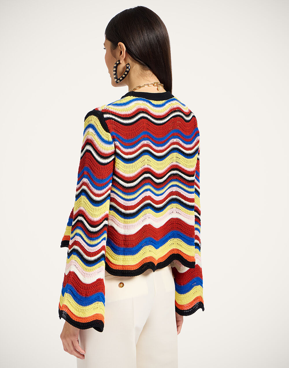 Chevron Crop Sweater - 5