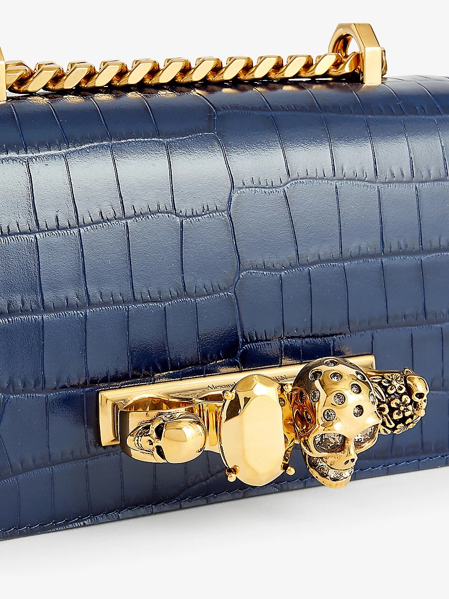 Jewelled Satchel mini leather cross-body bag - 2