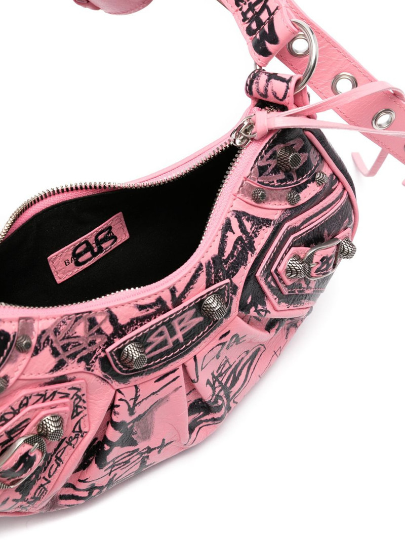 Le Cagole XS Graffiti shoulder bag 5