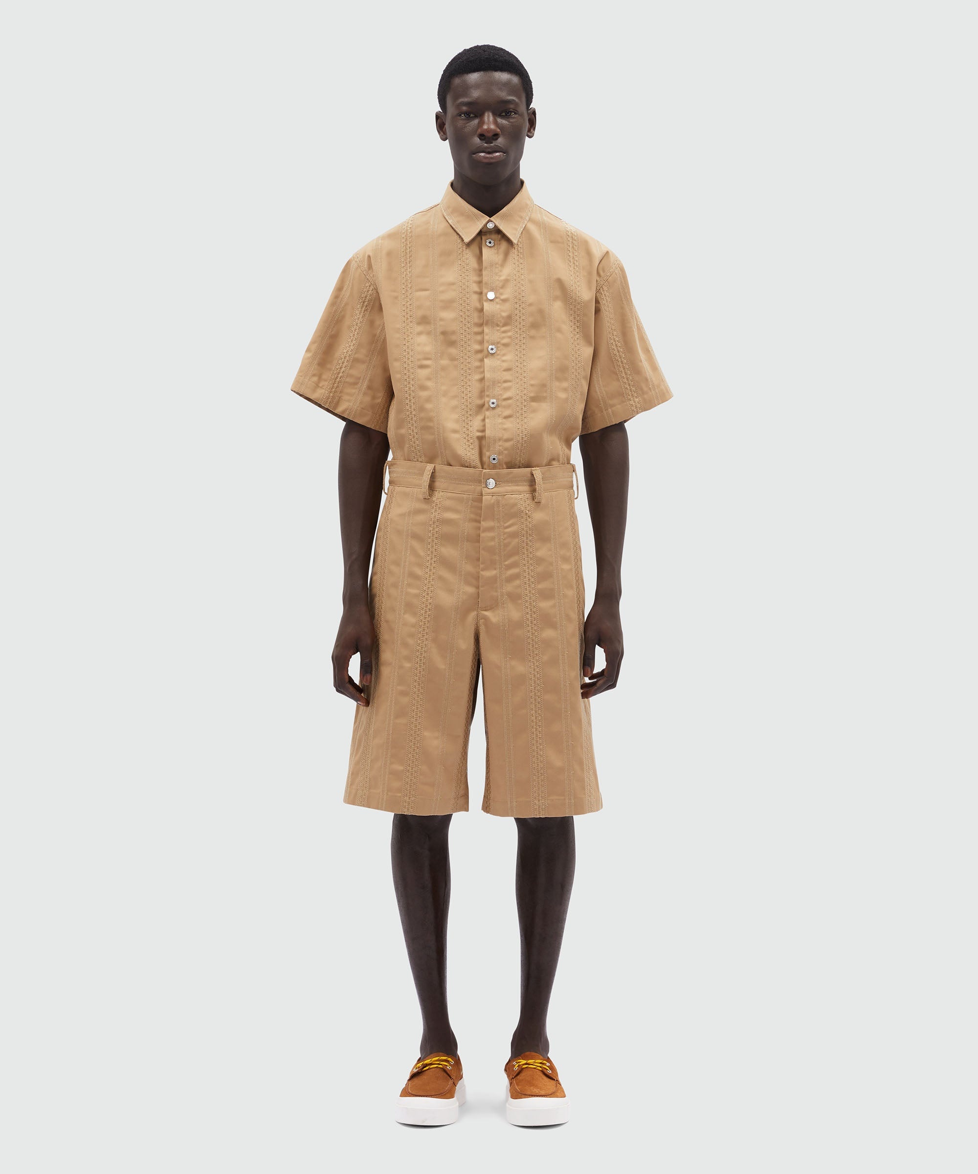 Gabardine Bermuda shorts with embroidery - 2