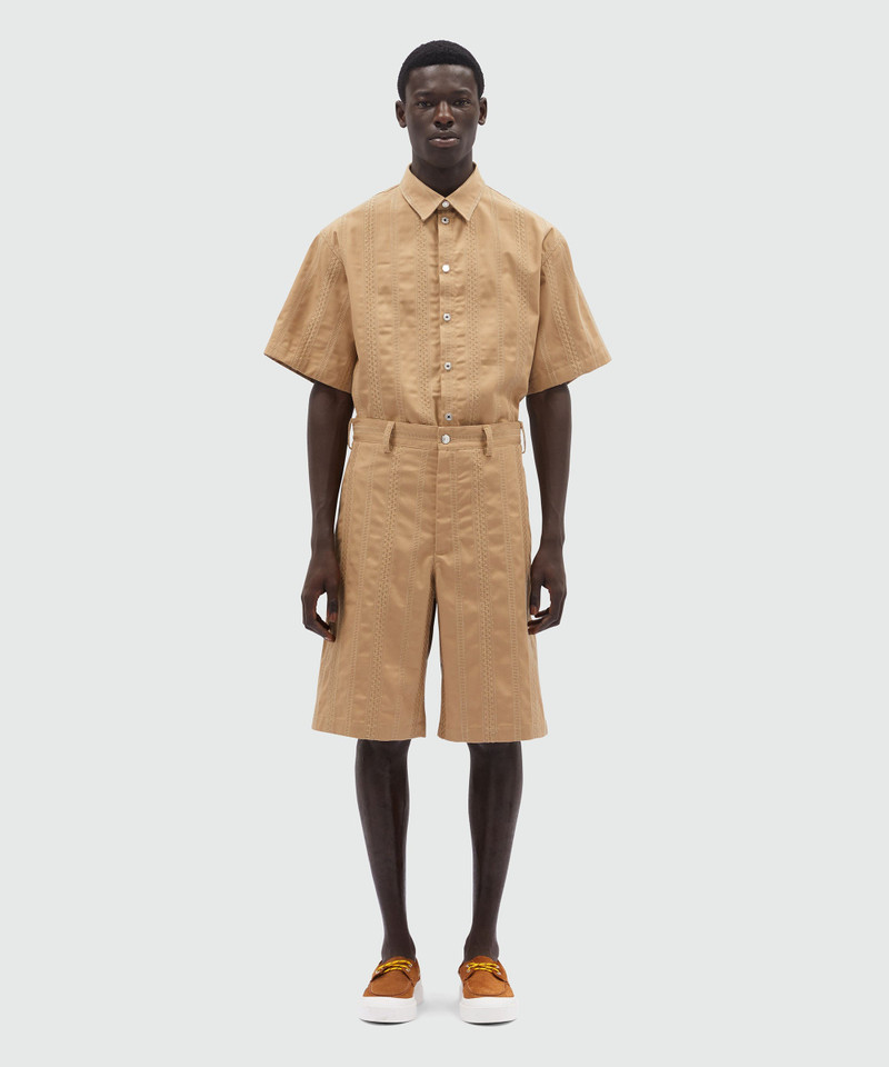 MSGM Gabardine Bermuda shorts with embroidery outlook