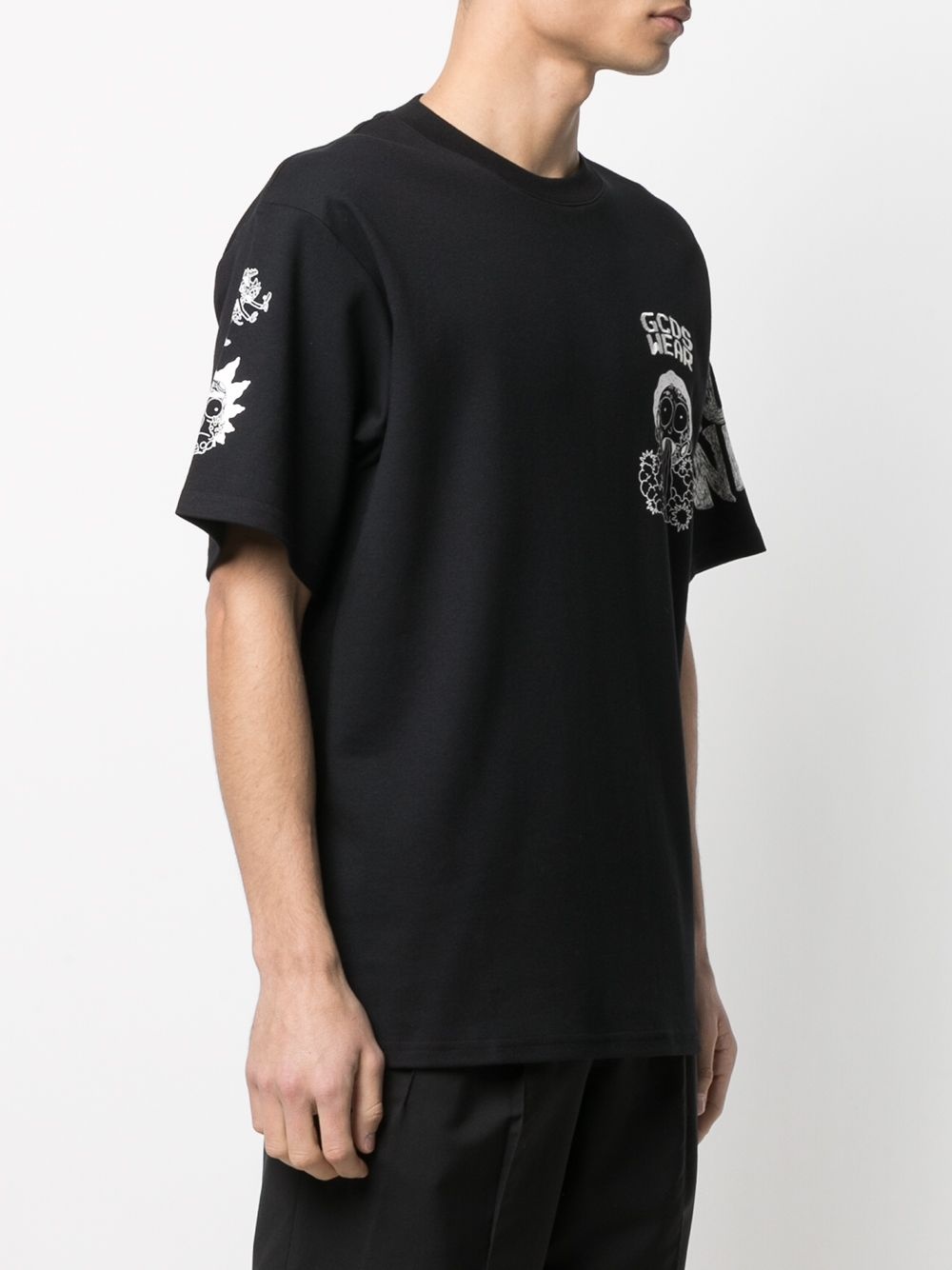 contrast logo T-shirt - 3