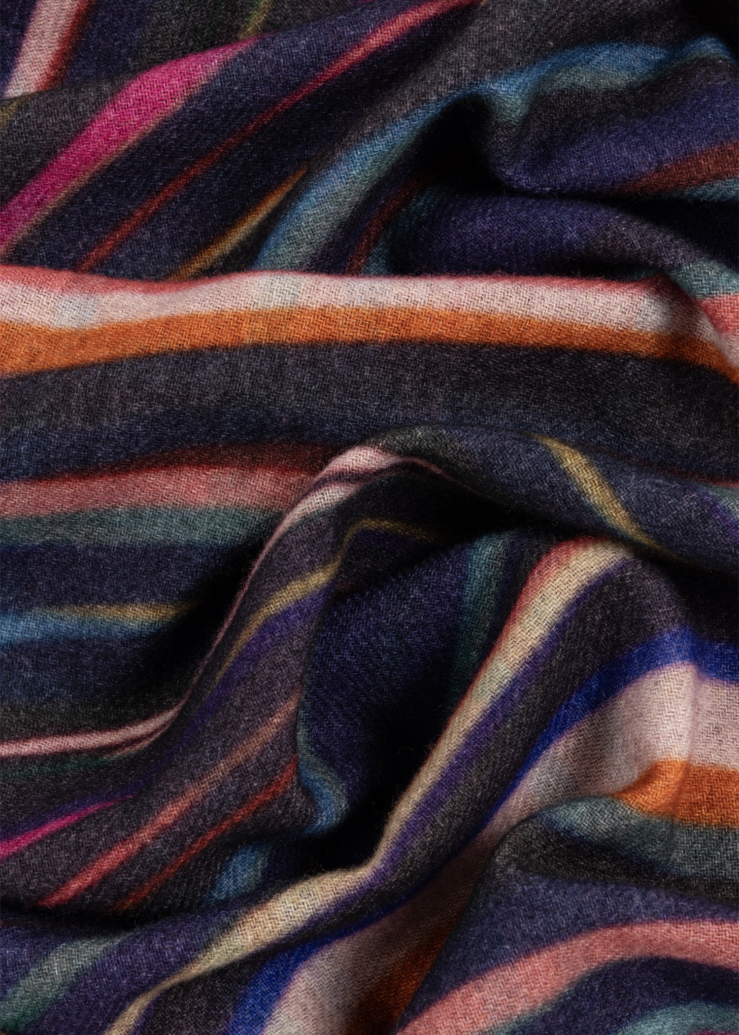 Women's Multi Colour Cashmere-Blend 'Swirl' Check Scarf - 3