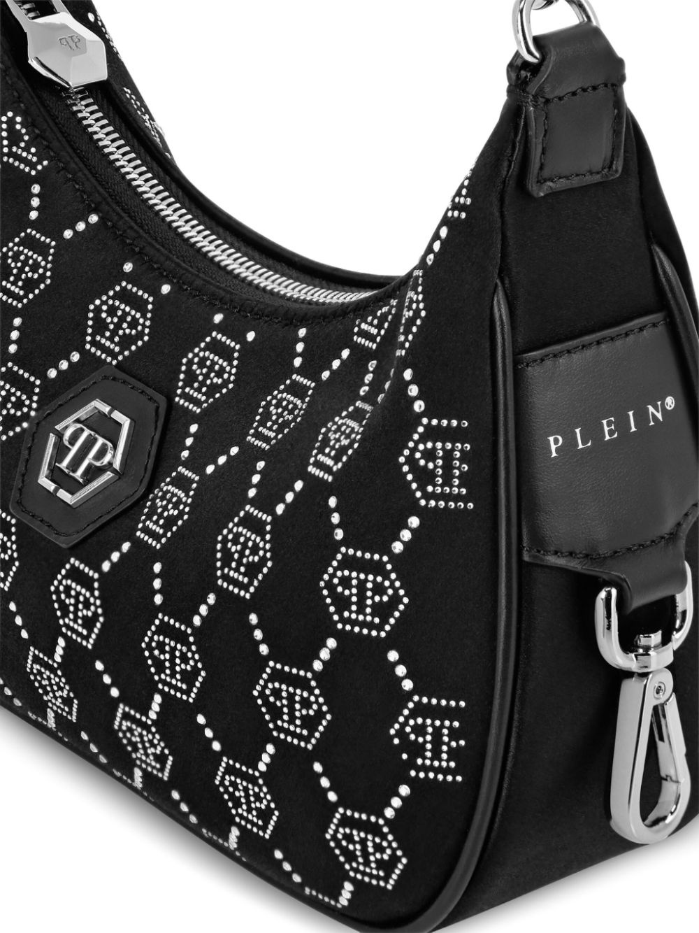 monogram-pattern satin shoulder bag - 4