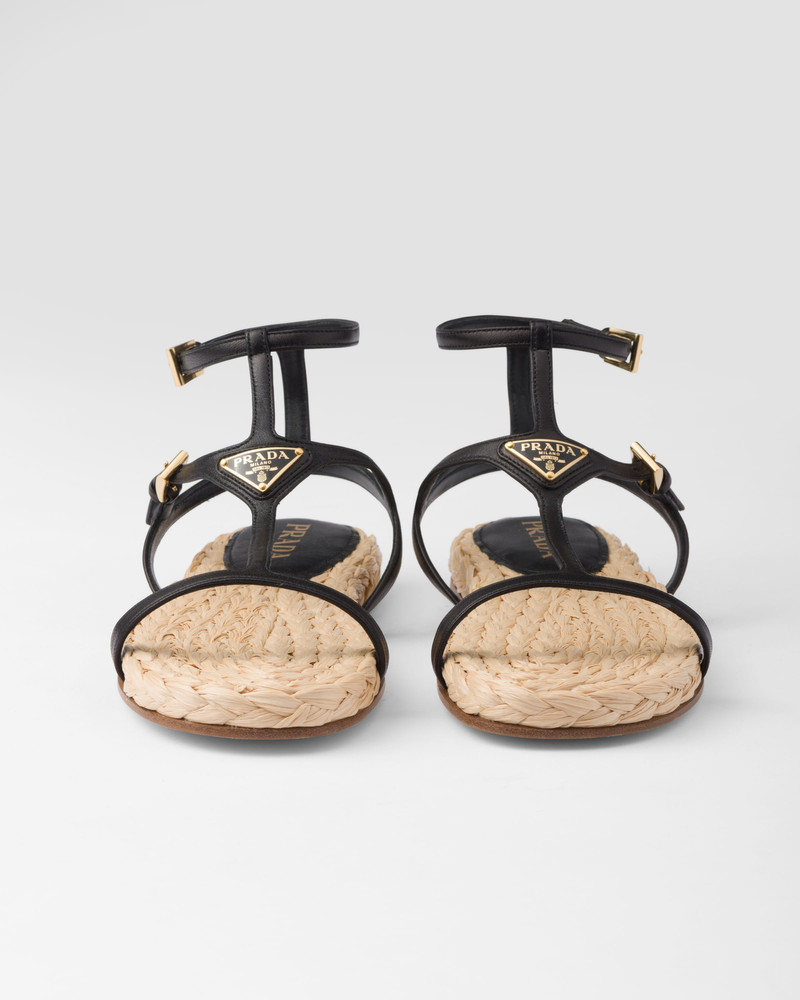 Flat nappa leather sandals 5