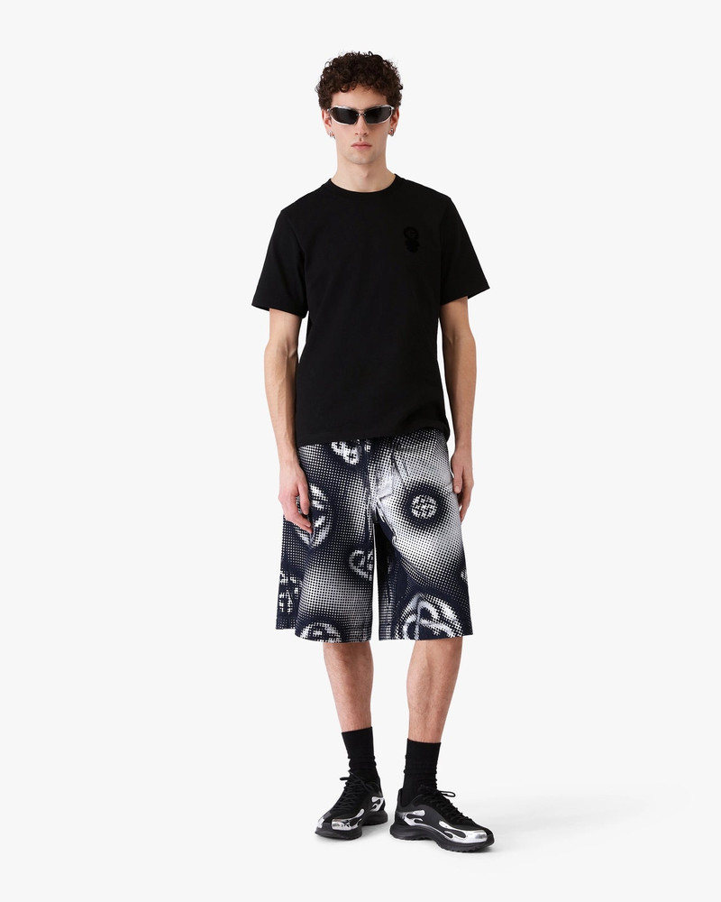 CASABLANCA Pearlescent Monogram Denim Shorts | Casablanca Paris outlook