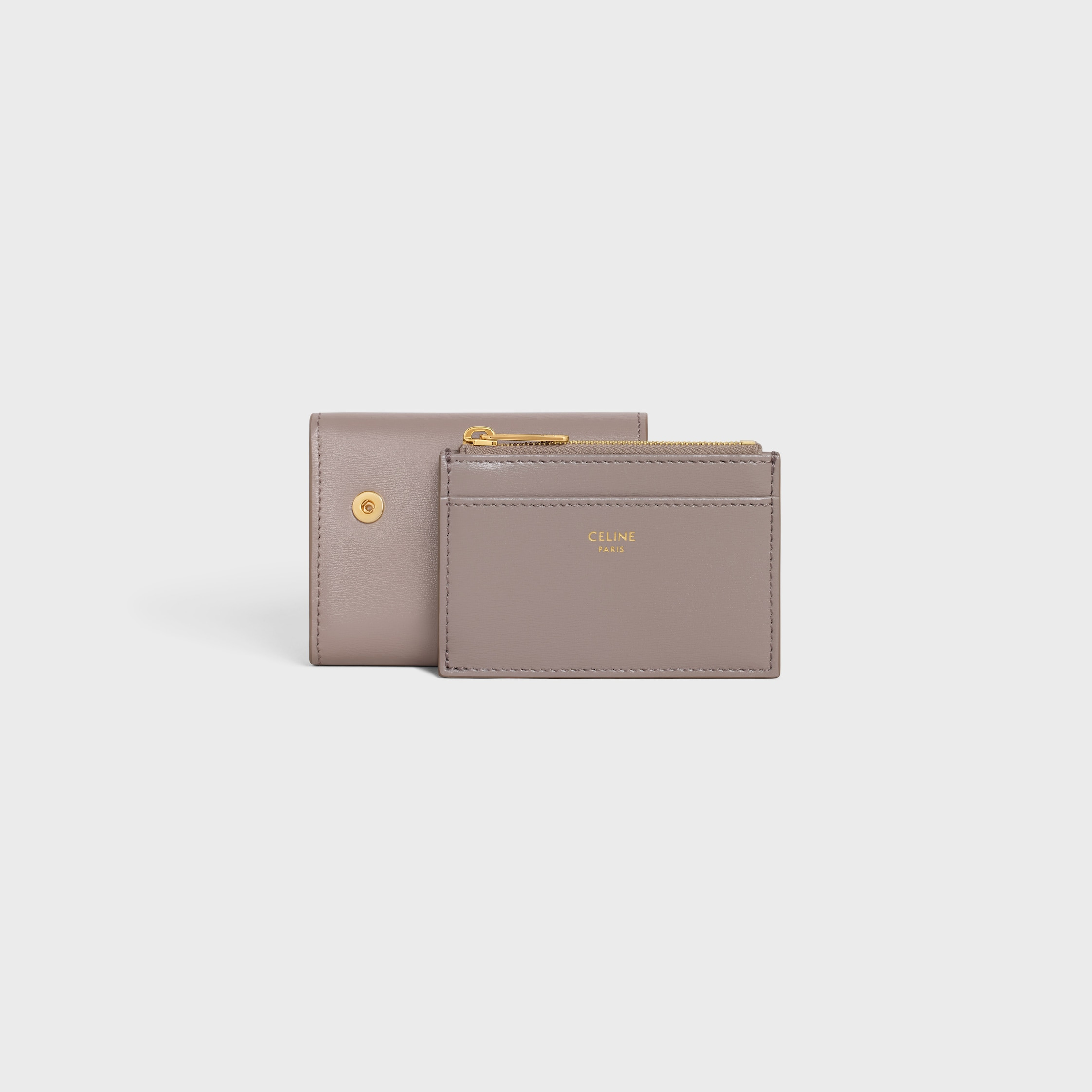 COMPACT WALLET WITH COIN TRIOMPHE in Shiny calfskin - 6