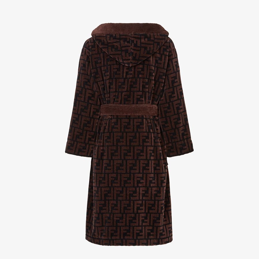 Brown cotton bathrobe - 2