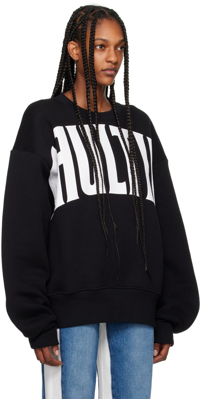 Jean Paul Gaultier Black 'The Gaultier' Sweatshirt outlook