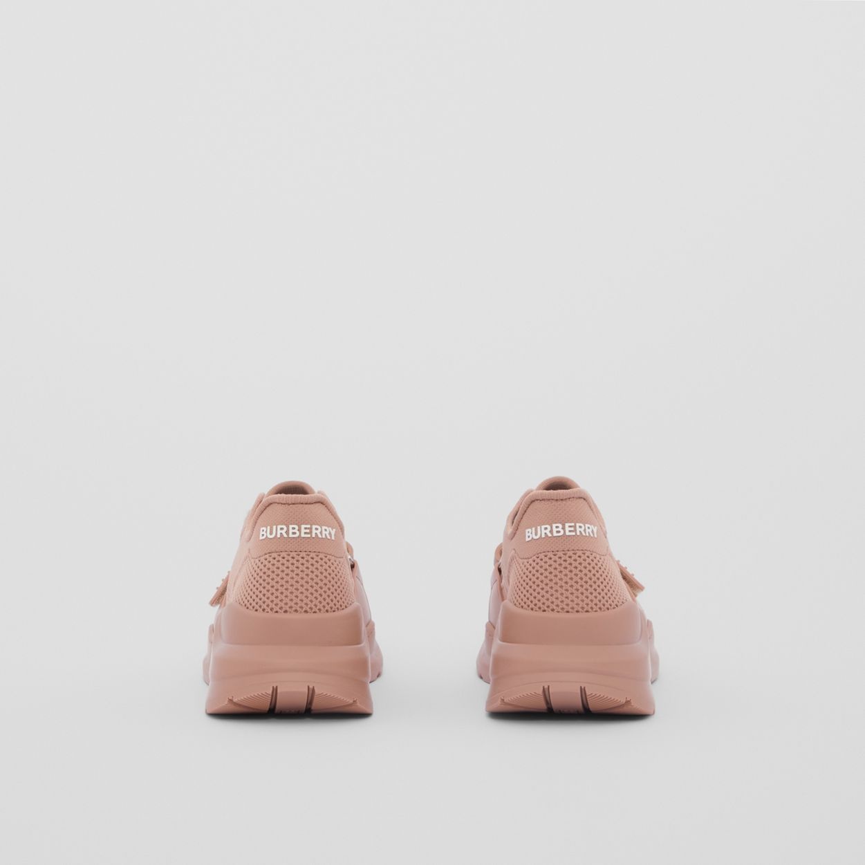 Knitted Stretch Nylon and Leather Sneakers - 5