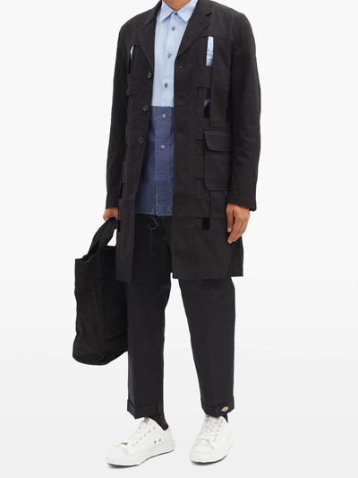 Comme des Garçons SHIRT Lattice-front cotton-canvas coat outlook