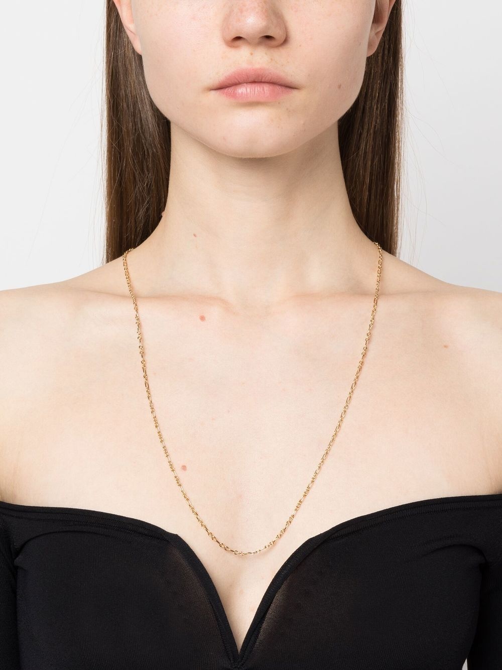 logo-engraved chain necklace - 2