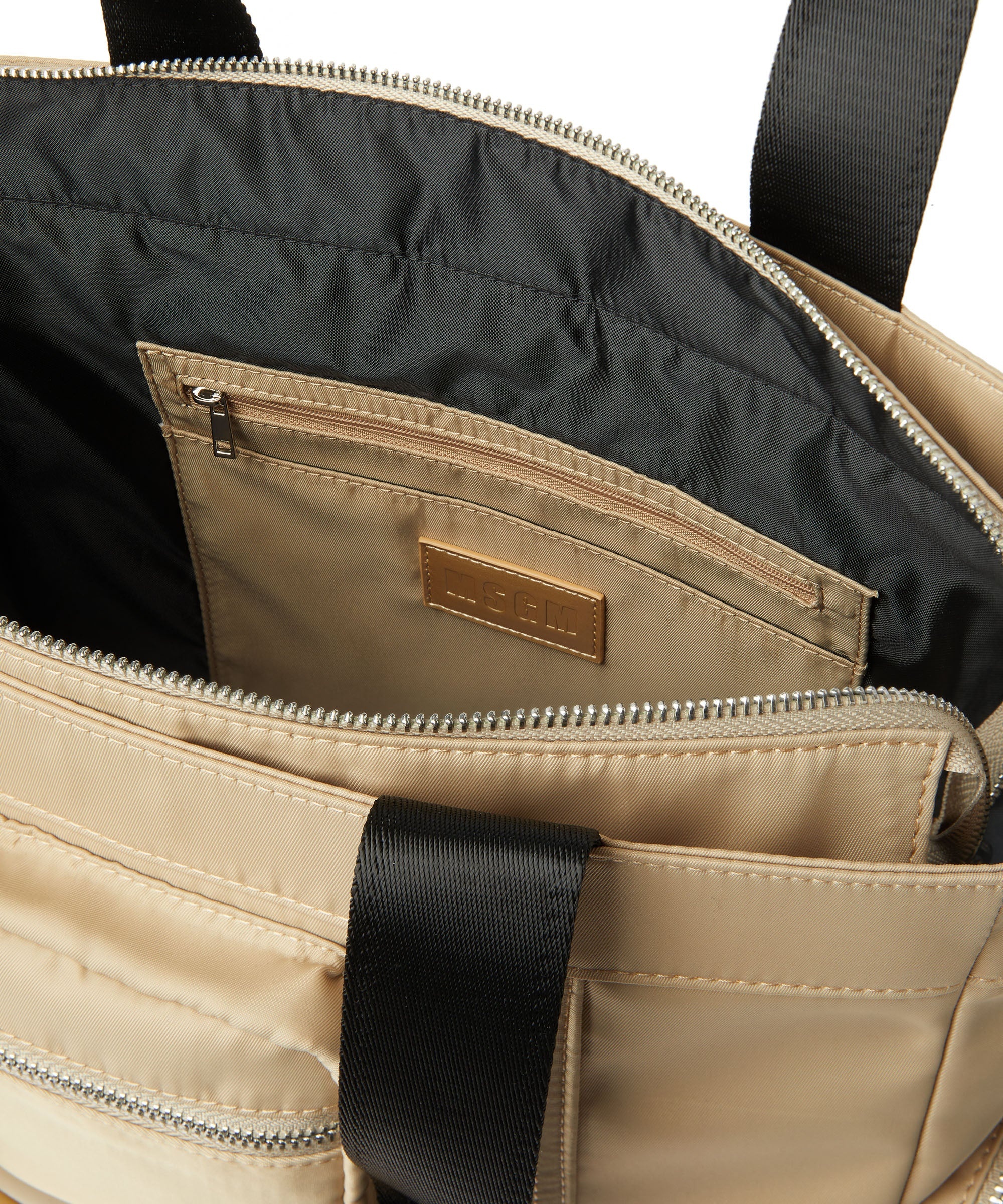 Multi-pocket nylon tote bag - 4