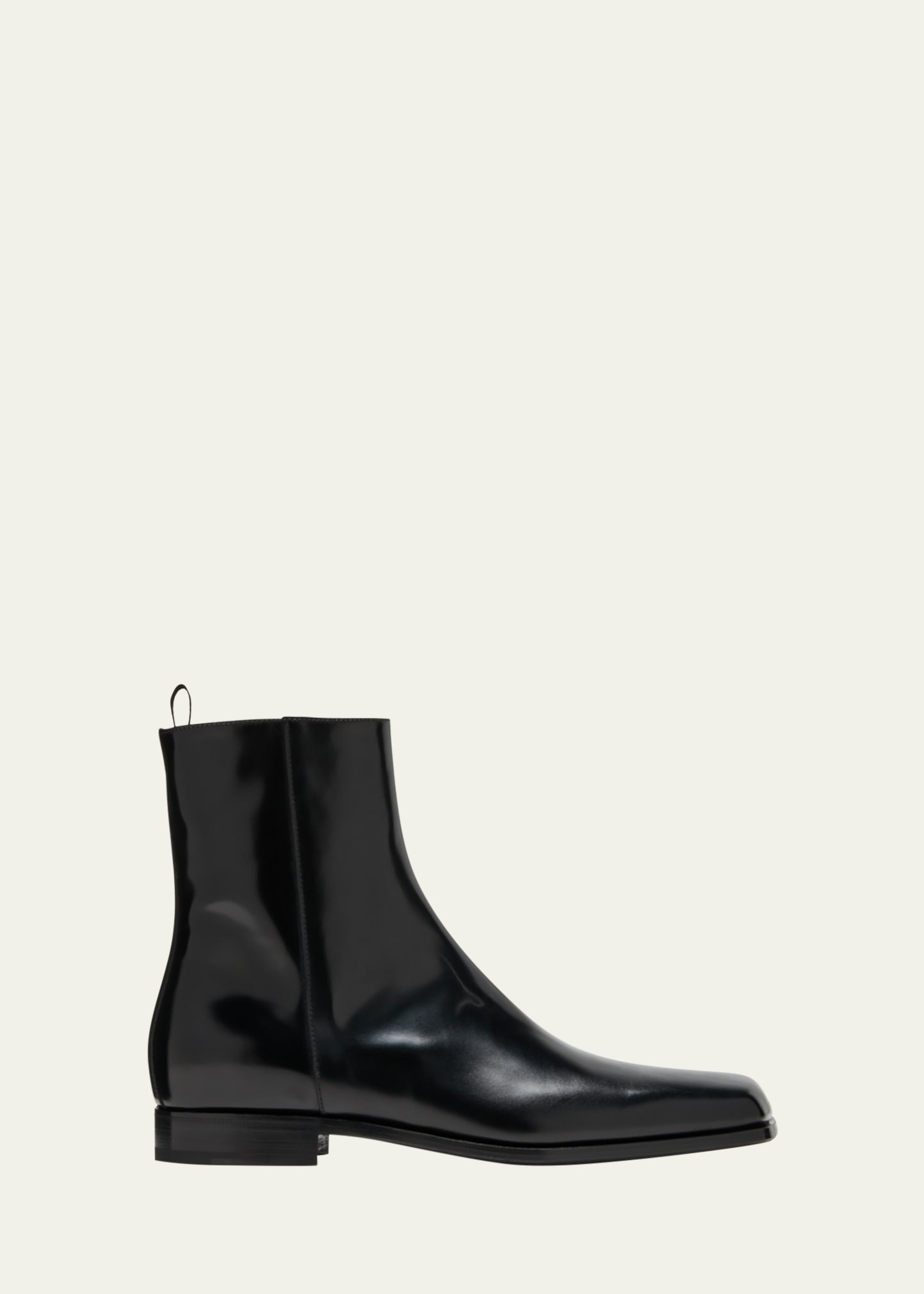 靴 Archive Prada square zip leather boots Archive Prada square zip leather boots
