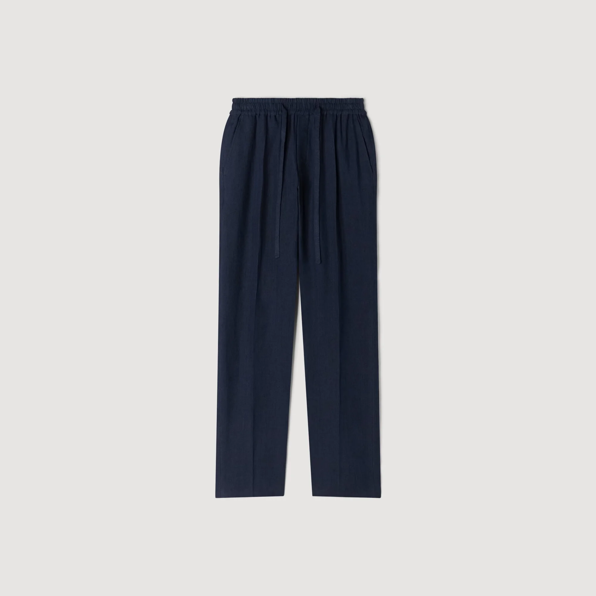 STRAIGHT-LEG LINEN TROUSERS - 1