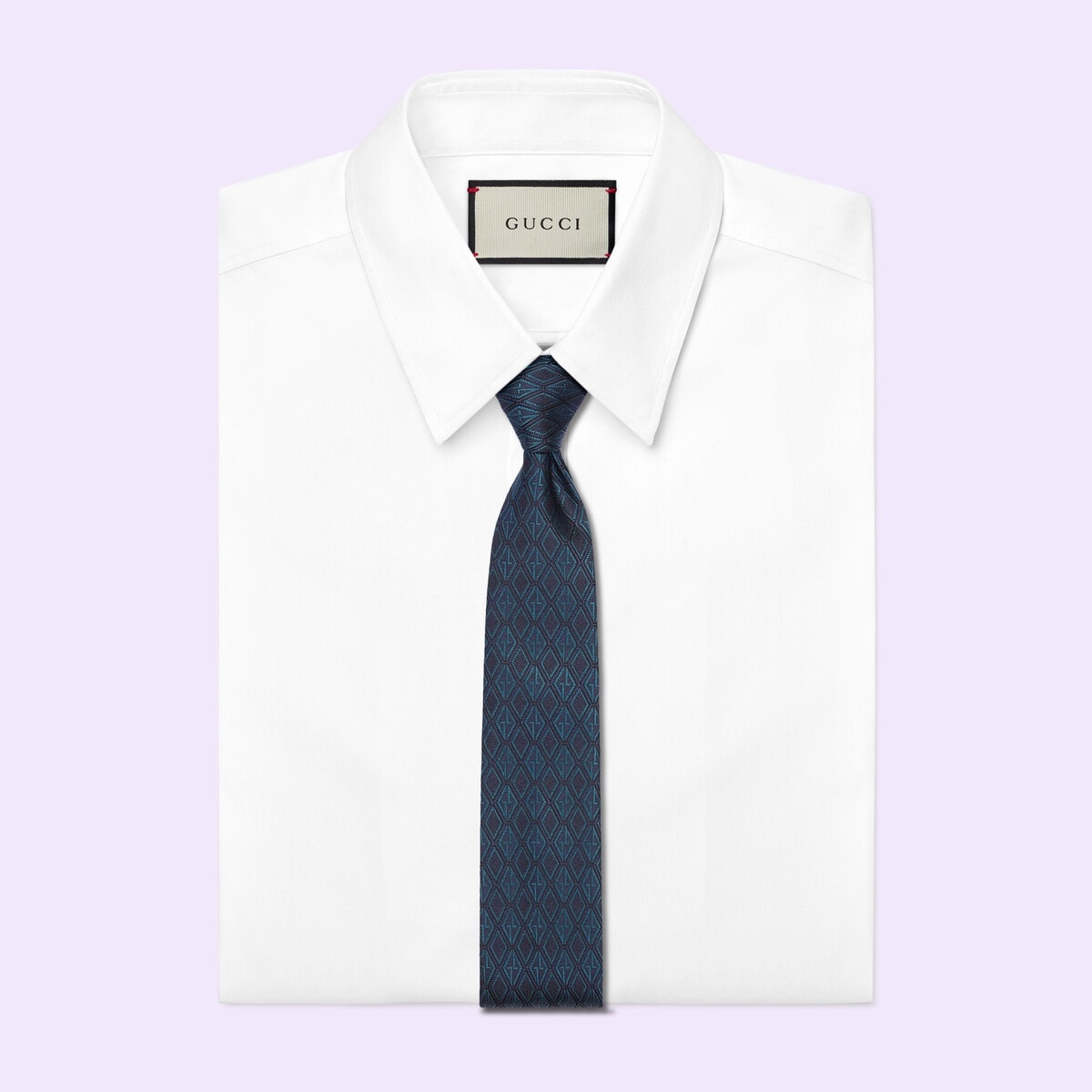 Geometric G silk jacquard tie - 2