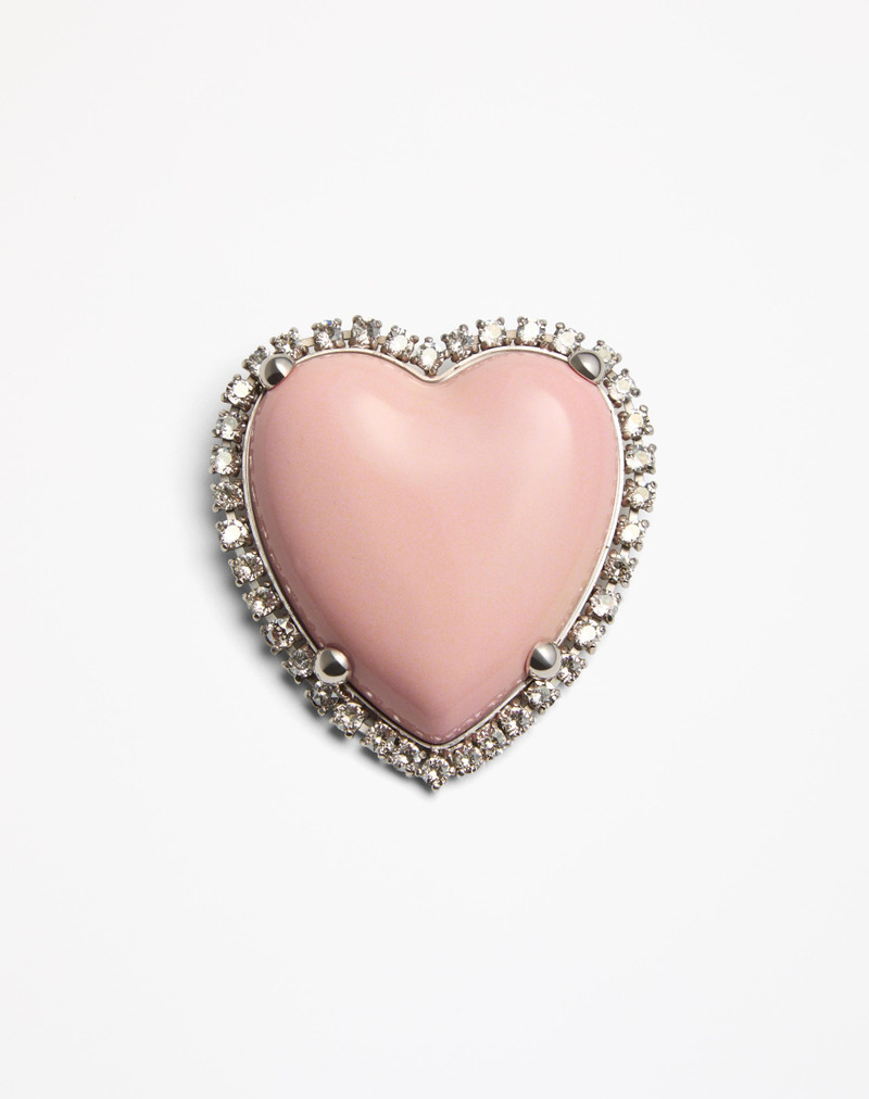 COEUR HYPERBOLE BROOCH IN METAL, RESIN AND SWAROVSKI® CRYSTALS - 1