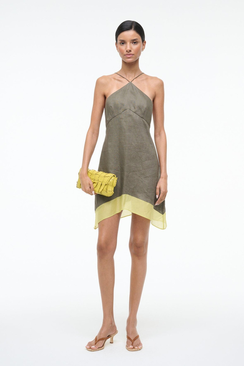 STAUD ORO LINEN DRESS PALO VERDE 1