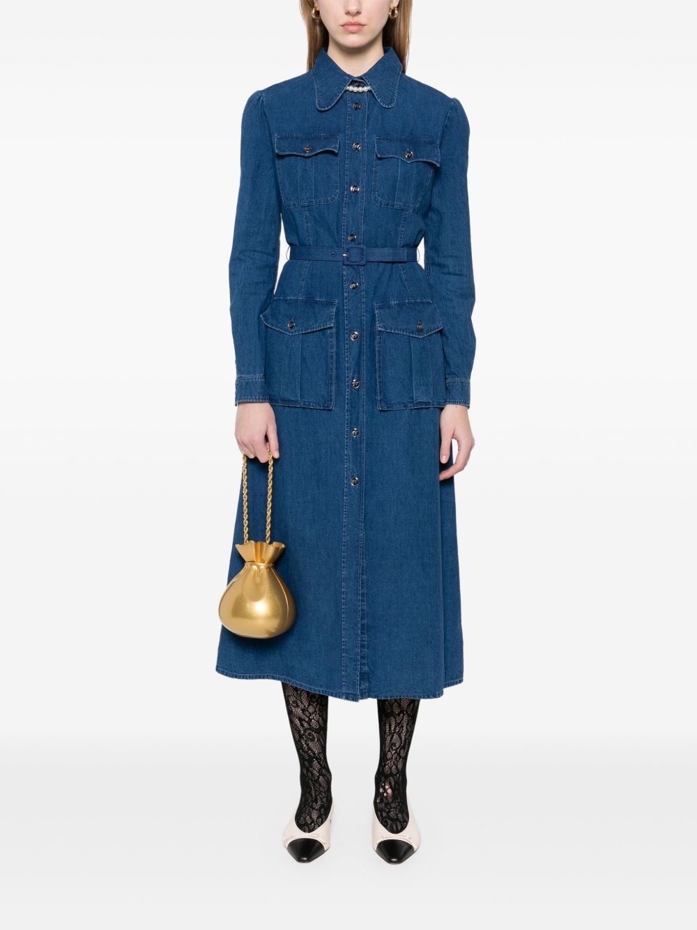denim shirt dress - 2