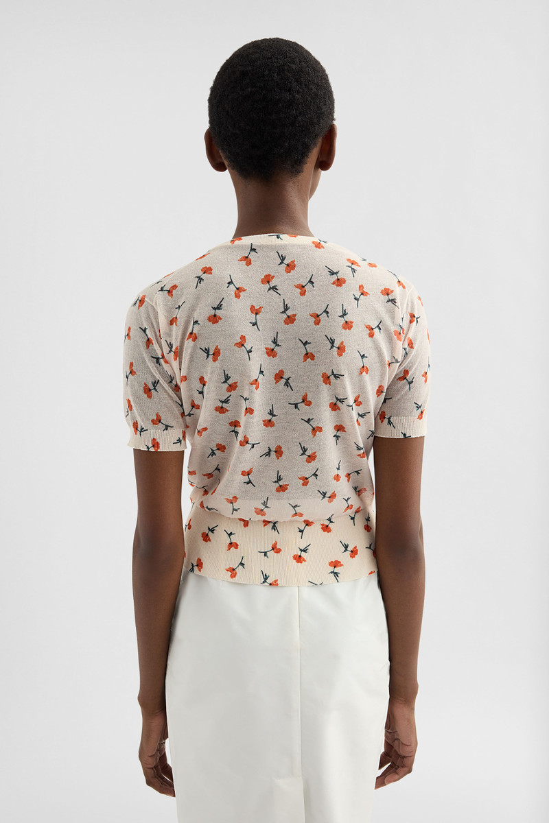 Cotton Blend Printed Knit T-Shirt 5