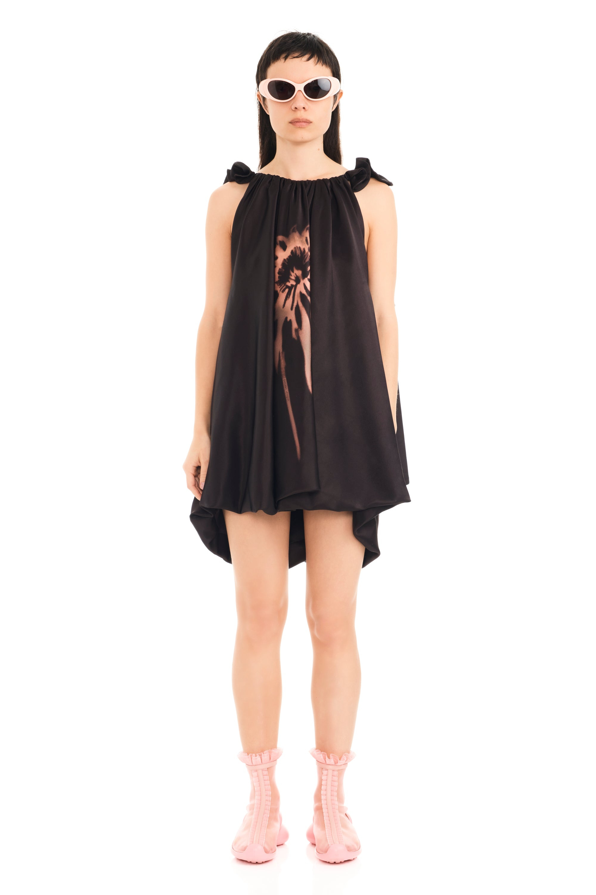 EARTH FADED FLOWER PILLOW DRESS - 2
