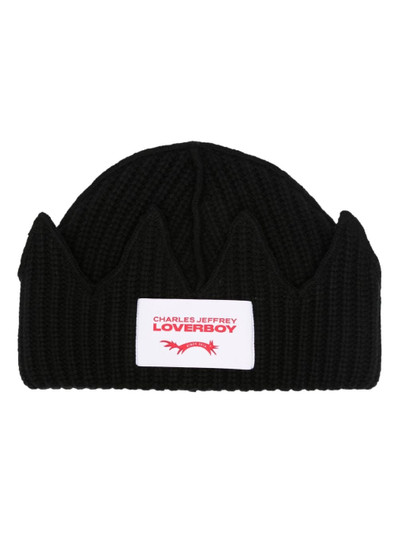 CHARLES JEFFREY LOVERBOY Crown chunky-knit beanie outlook