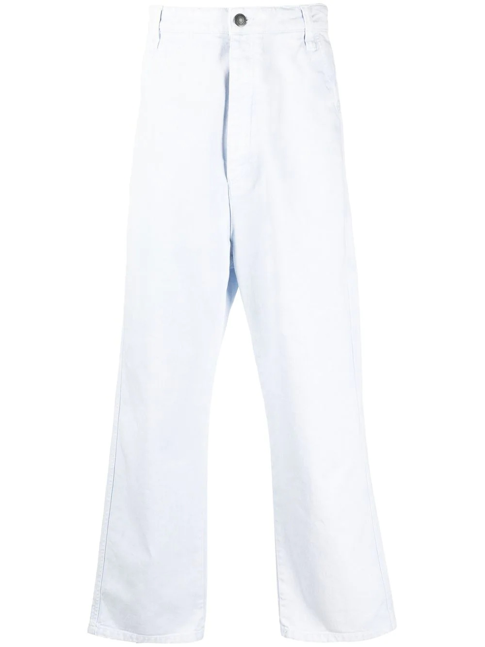 five-pocket cotton straight-leg trousers - 1