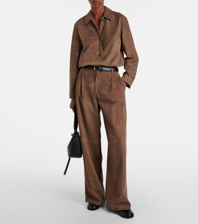 'S Max Mara Estate suede overshirt outlook