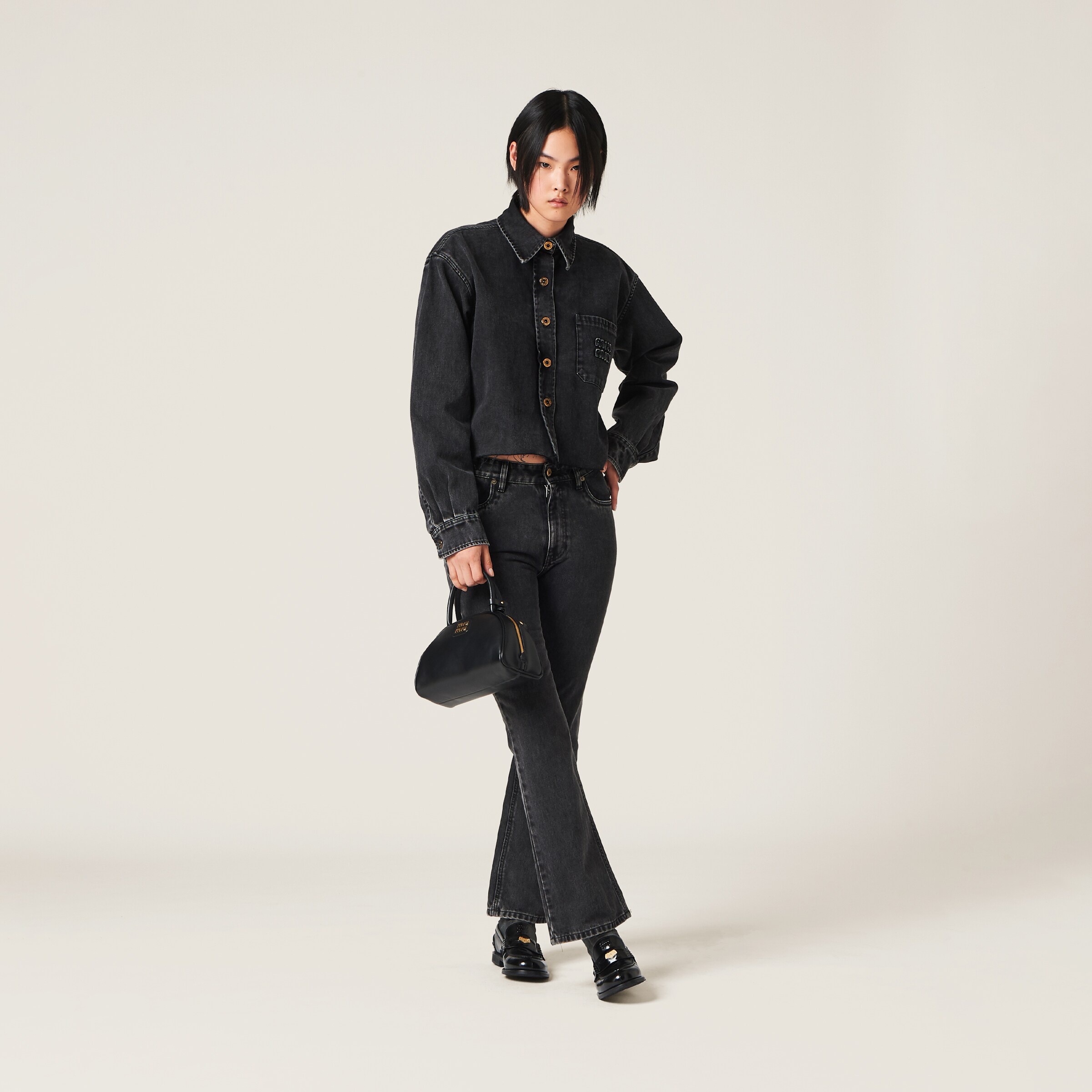 Black denim pants - 1