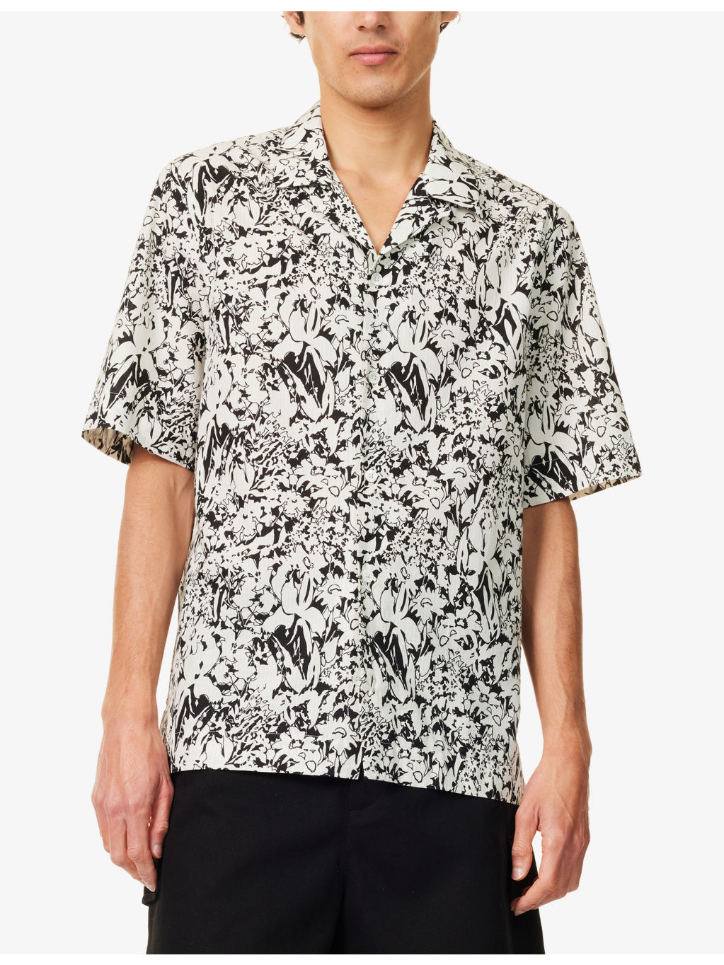 Graphic-Print Regular-Fit Cotton Shirt - 3