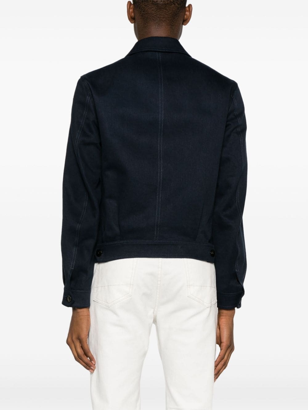 straight-point collar shirt jacket - 4