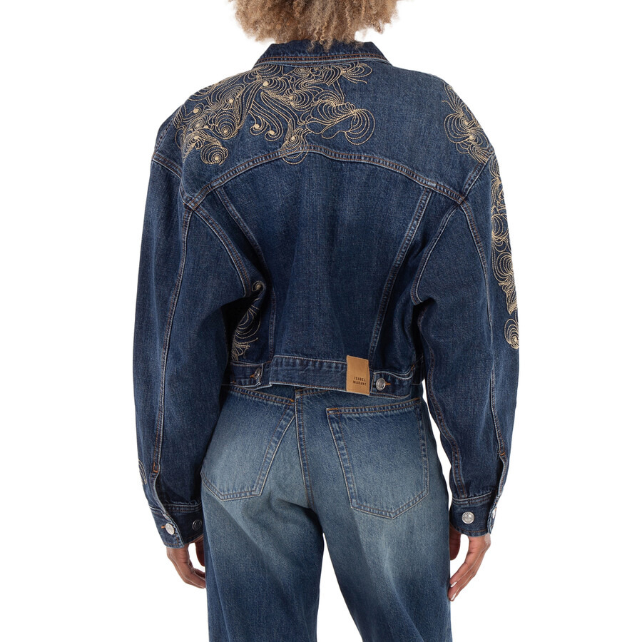 Isabel Marant Isleya Embroidered Denim Jacket - 4