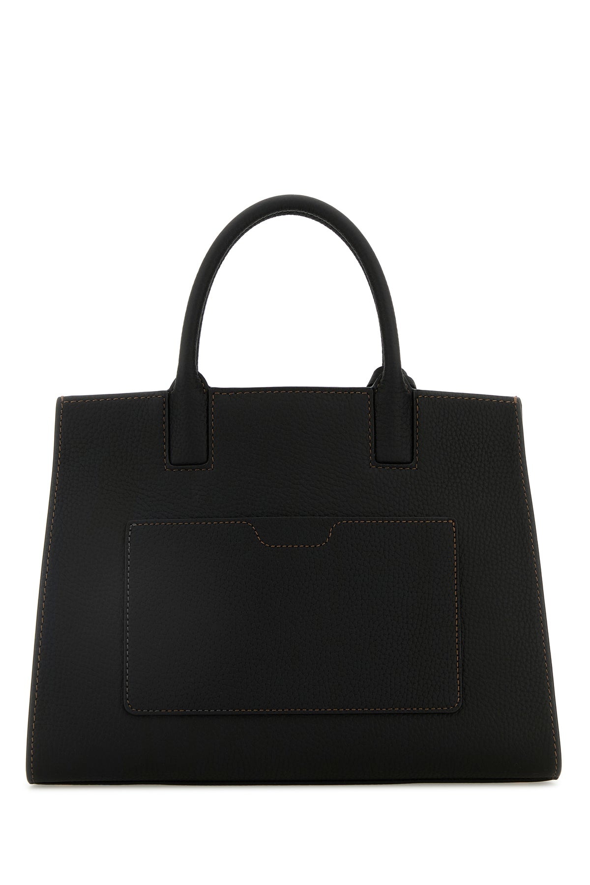 Black leather shopping bag - 3